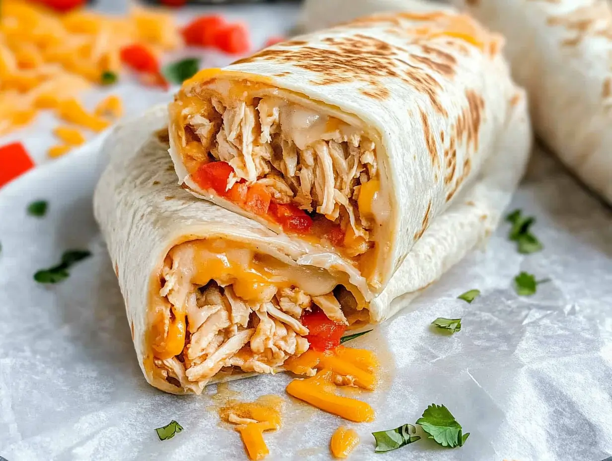 Shredded Chicken Burritos